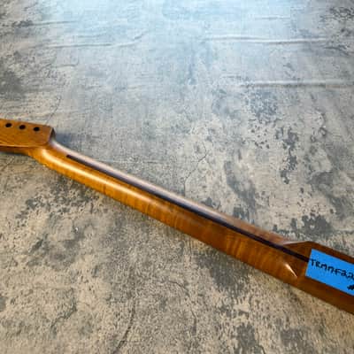BMC Guitar Neck Tele® Telecaster® 22 Fret Roasted 3AAA Flame Maple With Maple Fingerboard Nitro Lacquer Rounded Fret Ends - 9.5 Radius TRMMF22 3A #2 image 4
