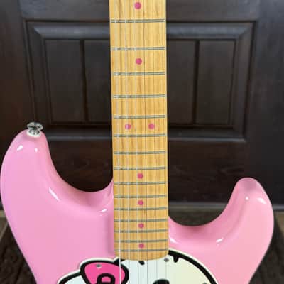 2009 Squier Hello Kitty Stratocaster Pink image 2
