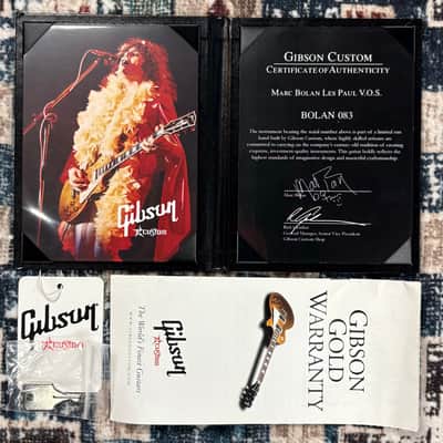 2012 Gibson Marc Bolan Signature Les Paul Custom Shop VOS Natural Electric Guitar W/ Original Hardshell Case & Candy! image 14