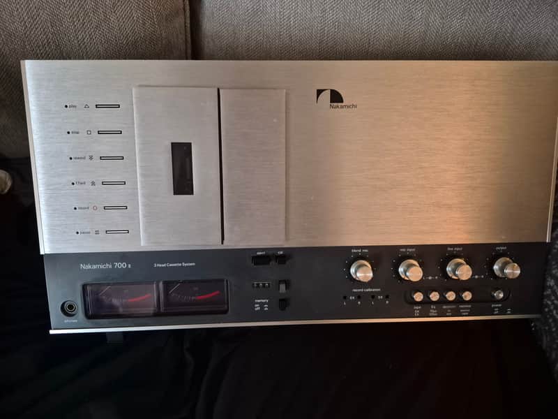 Nakamichi 700 II mid-90s - brushed aluminum teak woodgrain