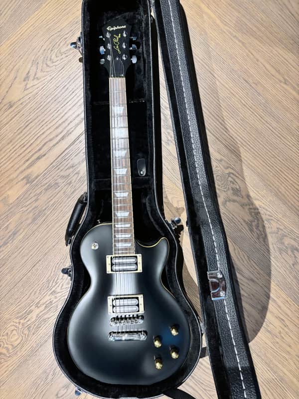 Epiphone Vivian Campbell “Holy Diver” Les Paul 2019 Black Aged Gloss w/ DiMarzio X2N & Hard Case image 1