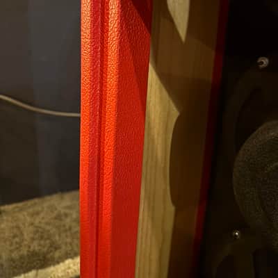 Custom 6x10 Guitar speaker cabinet red, 1950's speakers image 8