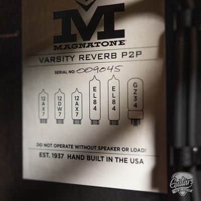 Magnatone Varsity Reverb Point-To-Point 15W 1x12” Combo Amp – Cathedral Burgundy image 9