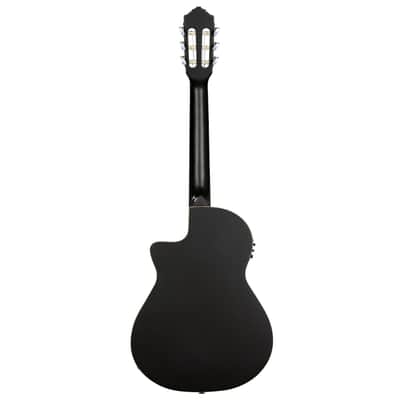 Ortega RCE125SBK-3/4 Family Series Spruce Top Thinline Body Cutaway 3/4 Size Nylon 6-String Classical Acoustic-Electric Guitar w/Gig Bag image 5
