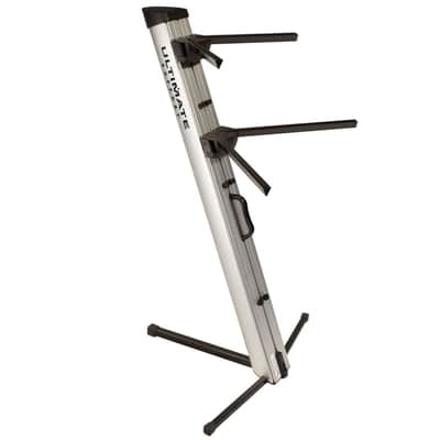 Ultimate Support APEX AX-48 Pro 2-Tier Column Keyboard Stand Silver PROAUDIOSTAR image 1