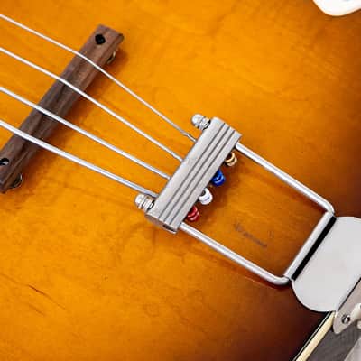 1961 Kay K5965 Pro Howlin' Wolf Vintage Hollowbody Bass Guitar Sunburst, 100% Original w/ Case, K162 image 9
