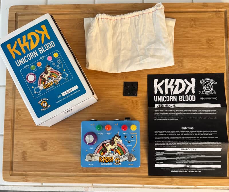 KHDK Electronics Unicorn Blood Limited Edition Octave Fuzz 2018 - Baby Blue Sparkle Dark Matter Graphic image 1