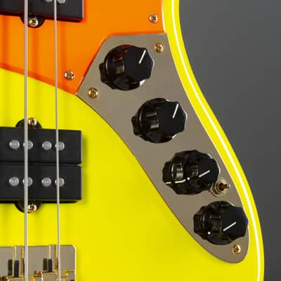 Fender MonoNeon Jazz Bass V MN Neon Yellow - 5-String Electric Bass image 7