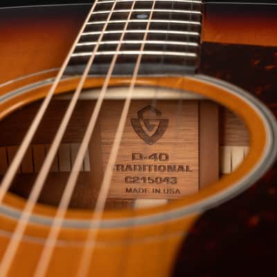 2021 Guild USA D-40 Traditional - Antique Burst Nitro | USA All Solid Dreadnought Acoustic Guitar Adirondack Red Spruce Bracing African Mahogany Back & Sides | CoA OHSC image 18
