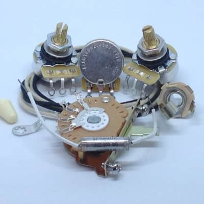 Wiring Harness Kit for Strat CTS Oak Switchcraft .022uf Sprague Mil Spec PIO Cap image 2
