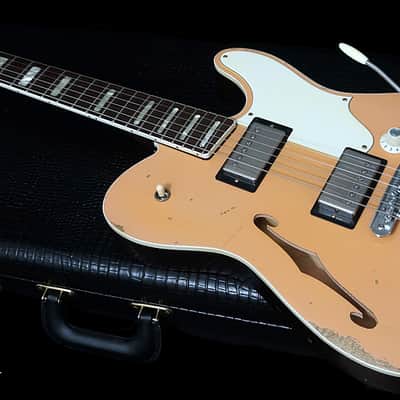 2023 Castedosa Guitars Marianna Semi-Hollow Tele in Aged Shell Pink - Carlos Lopez image 3