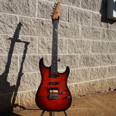 Schecter CUSTOM SHOP USA Sunset Custom-II HSS Tiger Eye Satin 6-String w/Case image 3