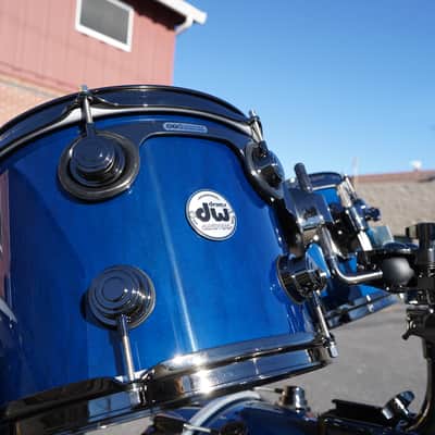 DW USA Collectors Series 5pc Maple/Mahogany Shell Pack - Deep Royal Blue Lacquer Custom | 10,12,14,16,22" image 7