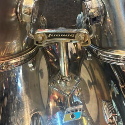 Ludwig Big Beat Late-70s 24" 4-piece Stainless Steel Drum Kit image 20