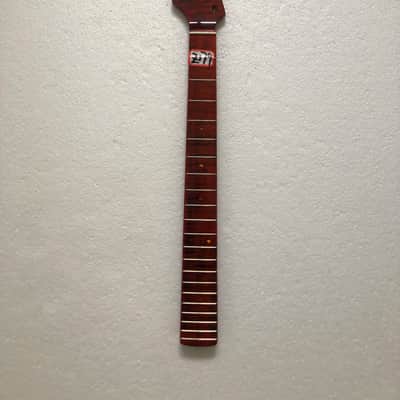 Left Handed Glossy Tiger Maple Guitar Strat Style Neck image 1