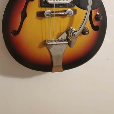 Rare Sekova H-2 Sunburst MIK Korea Hollowbody image 2