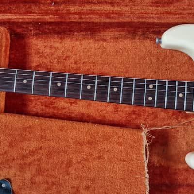 1964 Fender Stratocaster Left Hand Electric Guitar Olympic White USA Strat image 4