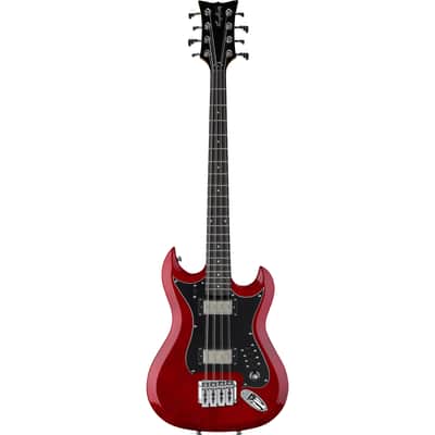 Hagstrom H8II 8-String Electric Bass - Wild Cherry Transparent image 2