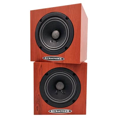 Auratone 5C Active 50-Watt 4.5" Super Sound Cube Studio Monitor Pair Woodgrain image 8