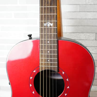 Ovation 1516 Ultra Series Mid-Depth Acoustic-Electric Guitar - Vampira Red image 3
