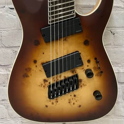 Mint Jackson Concept Soloist SLAT7P HT MS 7-String Guitar Fanned Frets, Bourbon Burst image 1