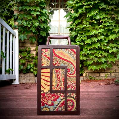 Rotary Connection Loaded 6x9 mini/travel/portable guitar speaker cabinet! Vintage 8 ohm speaker. Paisley grill cloth. Unique vintage style. 2026 - Dark brown tolex image 6
