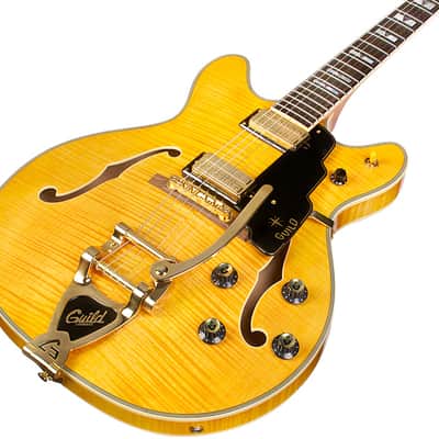 Guild Starfire VI - Semi Hollow Body Electric Guitar - Flamed Maple - Blonde - with Case image 8