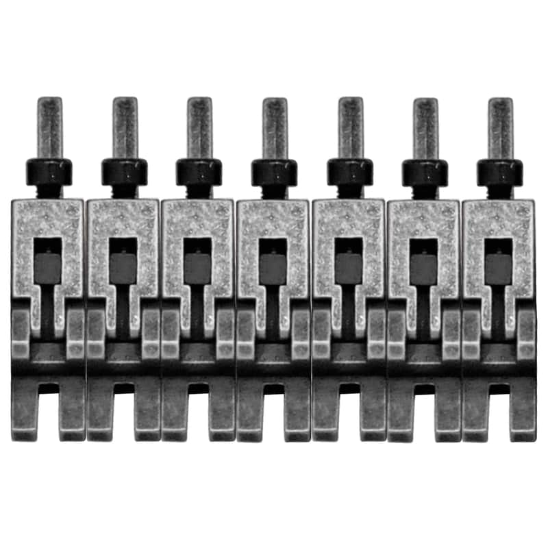 Authentic Floyd Rose 1000 Series Pro 7 String Saddle Set - Antique Silver image 1