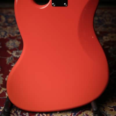 Vintage VJ74 Reissued Bass Firenza Red Matching Colour Headstock image 4