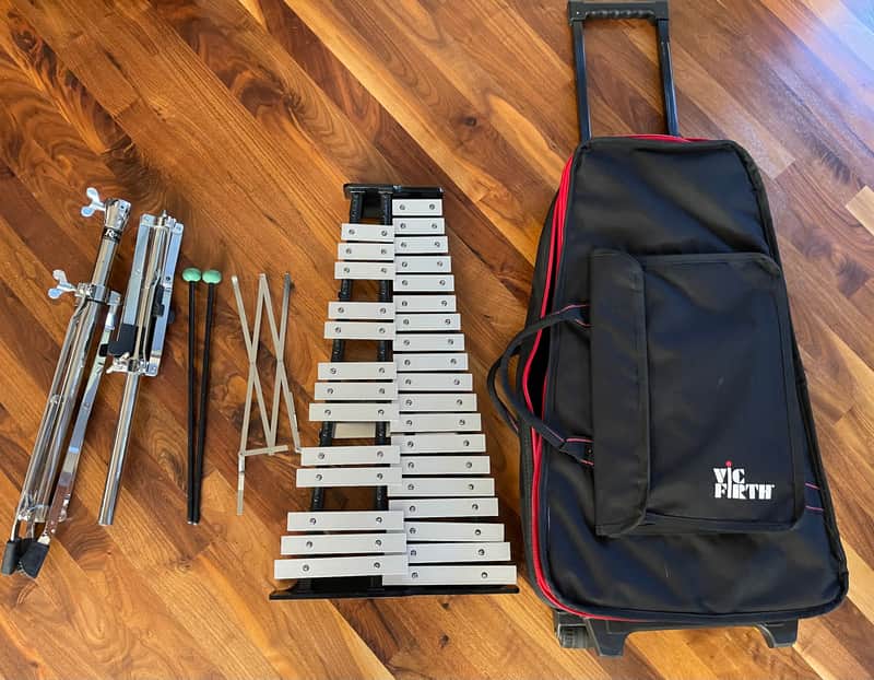 Vic Firth Student Bell Percussion Kit with Bag Case, Metal Stand and Mallets image 1