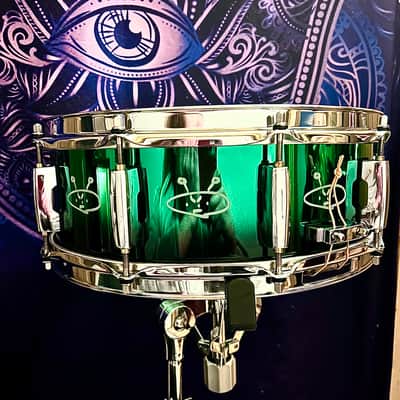 Pearl Morgan Rose Signature 14”x 5” “Alien Freak” Steel Green to black fade image 2