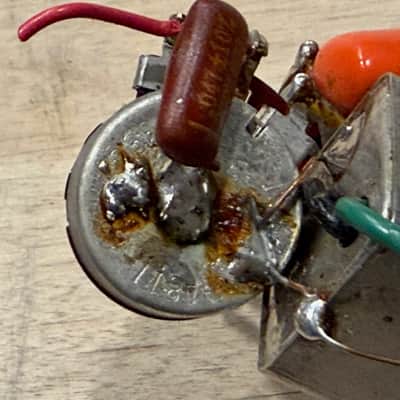 1970 Vintage Gibson EB-3 Bass Pots Complete Varitone Wiring Harness Pots image 8