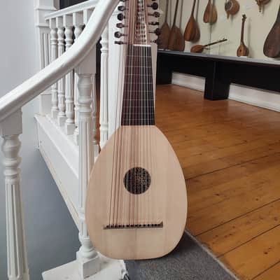 Handmade 14 Course Renaissance Lute Baroque Archlute - Mahogany and Rosewood Material image 1