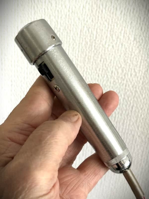 Share Vintage 1960's Calrad 500C Slim-Line Crystal Microphone, works w/R cable (Hear) image 1