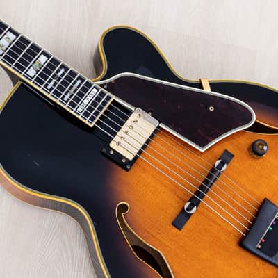 1988 Ibanez JP20 Joe Pass Signature Archtop Electric Guitar Sunburst w/ Super 58, Case image 8
