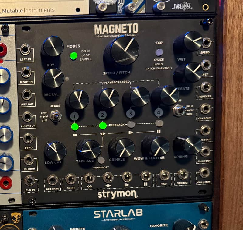 Strymon Magneto Four Head dTape Echo and Looper Eurorack Unit 2010s - Black image 1