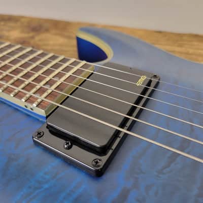 Schecter C-1 Platinum - See-Thru Midnight Blue Satin image 9