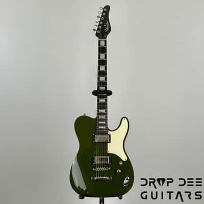 Schecter Diamond Series Jack Fowler PT Electric Guitar - Drab Green image 2
