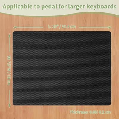 Non-Slip Piano Sustain Pedal Mat – 10" x 7.5" Premium Keyboard Sustain Foot Pedal Support Pad for Enhanced Stability, Carpet & Hardwood Floor Protection (Black, 1 PC) image 2