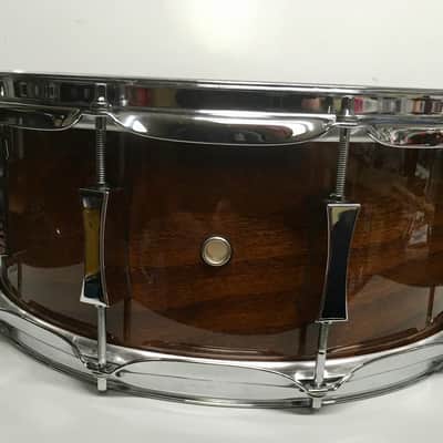 Pork Pie PP65X14LS Little Squealer 6.5x14" Birch/Mahogany Snare Drum  Lacquer - Walnut finish? includes Humes & Berg Tuxedo Soft Case image 9