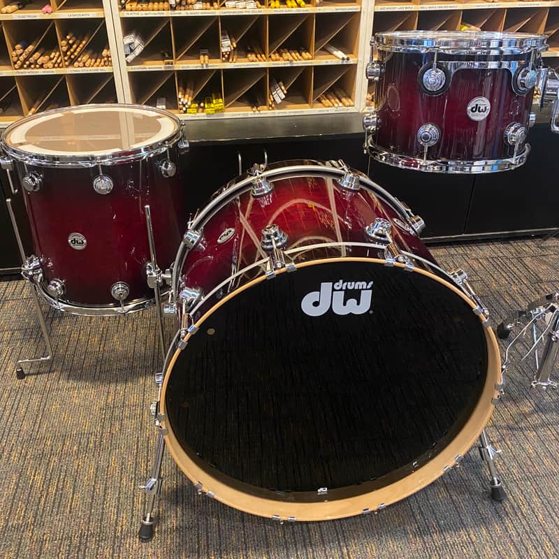 DW Collectors Series Shell Pack - 13", 16", 24" - Black Cherry Burst image 1