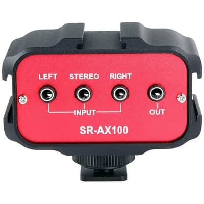 Mint Saramonic SR-AX100 Battery-Free 2-Ch On-Camera 1/8” (3.5mm) Audio Mixer image 3
