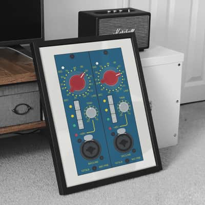 Preamp Module Print - Music Producer Poster, Neve Mic Pre Print (30x40cm Size) image 1
