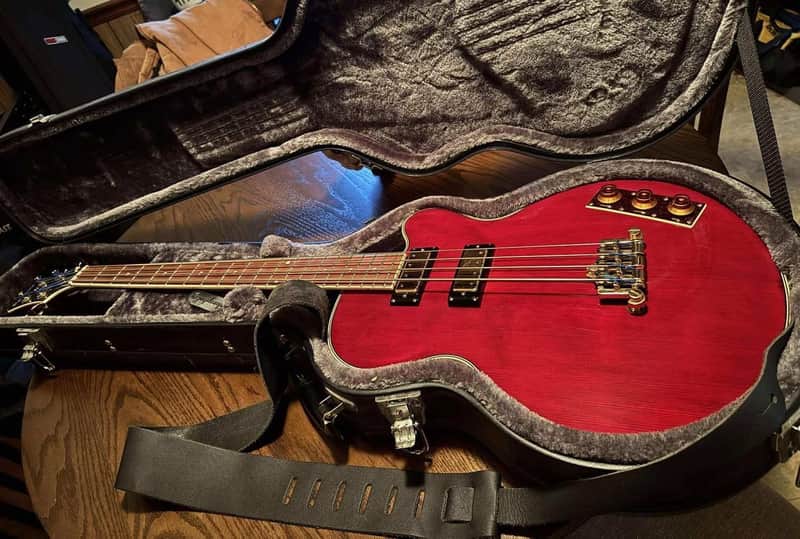 EPIPHONE ALLEN WOODY RUMBLEKAT BASS - WINE RED image 1