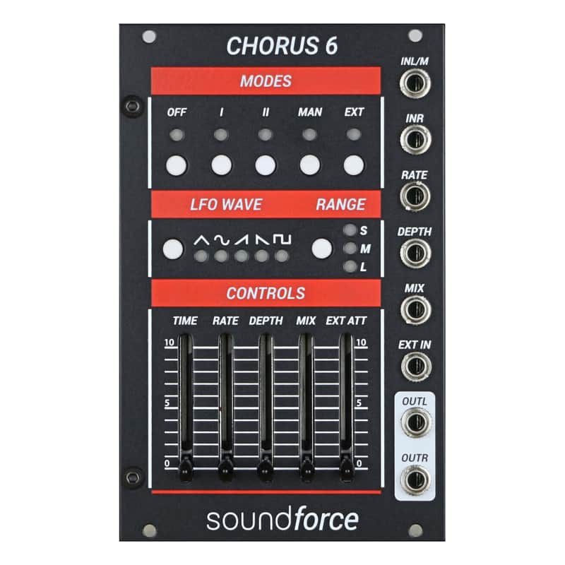 Soundforce Chorus 6 Eurorack Effects Processor Module (Black) image 1