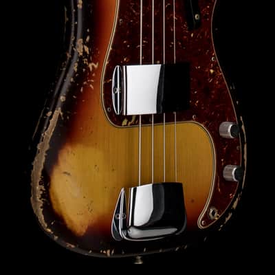 Fender Custom Shop Empire 58 Precision Bass Heavy Relic - Faded Aged Chocolate 3-Color Sunburst #91060 image 6