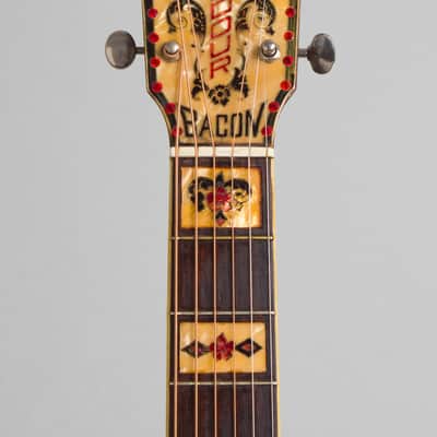 Bacon & Day  Ne Plus Ultra Troubadour Model 2M Arch Top Acoustic Guitar (1934), ser. #33939, original black hard shell case. image 5