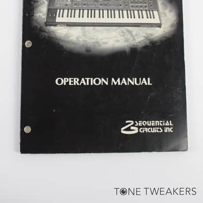 SEQUENTIAL CIRCUITS PROPHET-600 OPERATION MANUAL synthesizer VINTAGE SYNTH DEALR