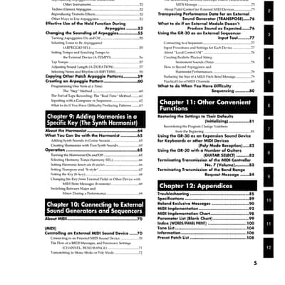 Roland GR-30 — Owners Manual User Guide Instructions — 108 Pages — USA Made image 3
