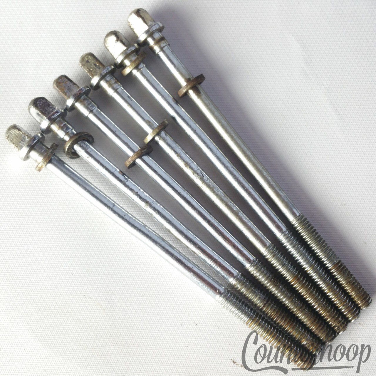 Slingerland 6x Tension T-Rods 4"Floor Tom/Stage Band Drum Chrome Vintage 50s-60s — main photograph